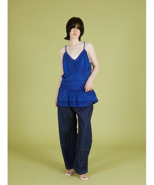 crinkle crinkle crinkle(クリンクルクリンクルクリンクル)の「【crinkle crinkle crinkle】hand tuck lace camisole/ハンドタックレースキャミソール(キャミソール・レディース・ブルー/ホワイト・FREE)」の11枚目の写真