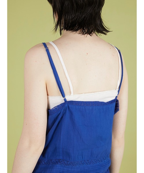crinkle crinkle crinkle(クリンクルクリンクルクリンクル)の「【crinkle crinkle crinkle】hand tuck lace camisole/ハンドタックレースキャミソール(キャミソール・レディース・ブルー/ホワイト・FREE)」の13枚目の写真