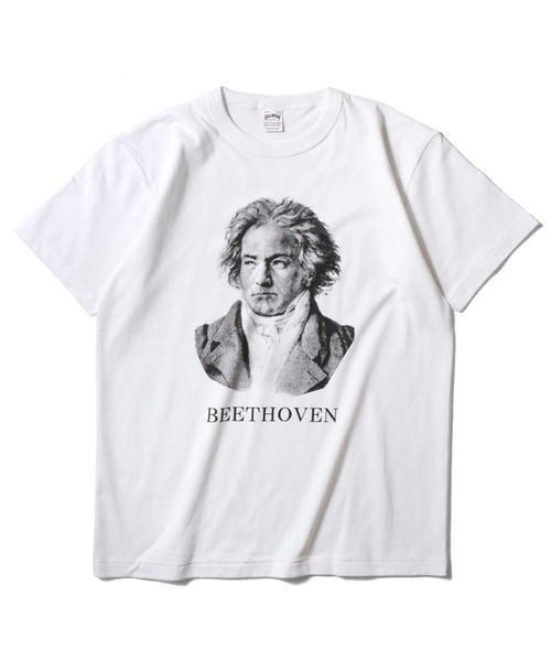 HOUSTON(ヒューストン)の「BEETHOVEN Tシャツ(Tシャツ/カットソー・メンズ・オフホワイト/グレー/オリーブ・MEDIUM/LARGE/X-LARGE)」の1枚目の写真