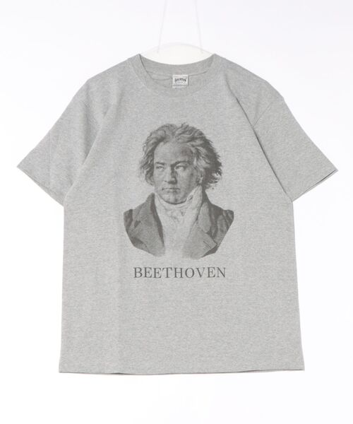 HOUSTON(ヒューストン)の「BEETHOVEN Tシャツ(Tシャツ/カットソー・メンズ・オフホワイト/グレー/オリーブ・MEDIUM/LARGE/X-LARGE)」の7枚目の写真
