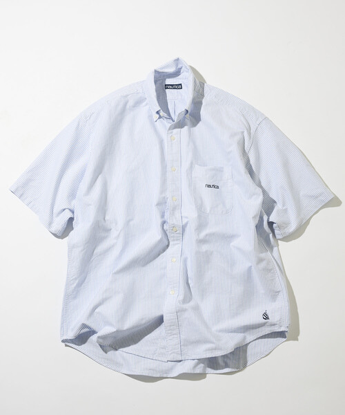 NAUTICA(ノーティカ)の「NAUTICA/ノーティカ ヴィンテージライク オックスフォード ボランダウン 半袖シャツ(シャツ/ブラウス・メンズ・その他13/イエロー/ピンク/ホワイト/サックスブルー/ブラック・LARGE/X-LARGE/MEDIUM)」の6枚目の写真