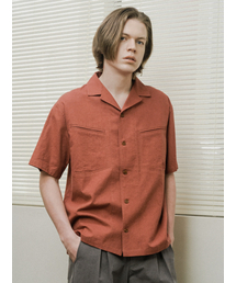 CUSTOMUS（カスタムアース）の「サセン入れ口ポケットリネン半袖シャツ CXS24MWSH501 BRI（シャツ/ブラウス）」