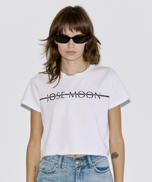 JOSE MOON(ジョゼムーン)の「MINIMUM LOGO TSHIRT/ミニマムロゴTシャツ(Tシャツ/カットソー・レディース・ホワイト/グレー/ブラック・FREE)」の14枚目の写真