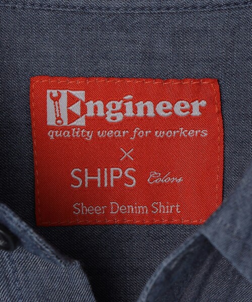 SHIPS Colors(シップス カラーズ)の「【SHIPS Colors別注】Engineer:シアー デニム ショートスリーブ シャツ(シャツ/ブラウス・メンズ・ネイビー/ブラック/ライトブルー・MEDIUM/LARGE/X-LARGE)」の11枚目の写真