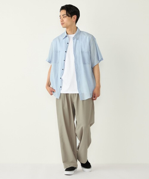 SHIPS Colors(シップス カラーズ)の「【SHIPS Colors別注】Engineer:シアー デニム ショートスリーブ シャツ(シャツ/ブラウス・メンズ・ネイビー/ブラック/ライトブルー・MEDIUM/LARGE/X-LARGE)」の20枚目の写真