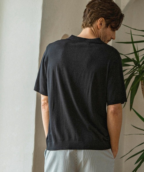 AKM Contemporary(エイケイエムコンテンポラリー)の「【WEB・直営店限定】AKM Contemporary(エイケイエムコンテンポラリー)シルクブレンド半袖サマーニットポロシャツ(ポロシャツ・メンズ・ミント/ブラウン/オフホワイト/ブラック・XL/L/M/S)」の10枚目の写真