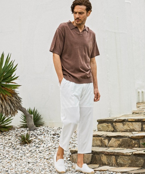 AKM Contemporary(エイケイエムコンテンポラリー)の「【WEB・直営店限定】AKM Contemporary(エイケイエムコンテンポラリー)シルクブレンド半袖サマーニットポロシャツ(ポロシャツ・メンズ・ミント/ブラウン/オフホワイト/ブラック・XL/L/M/S)」の16枚目の写真