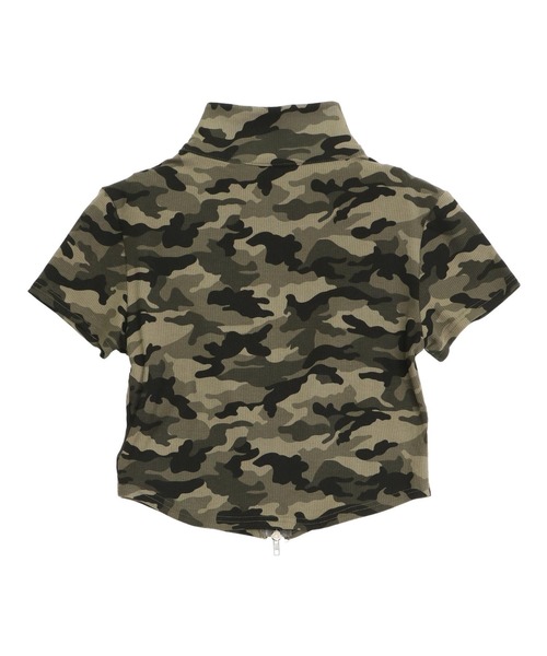 ANAP(アナップ)の「カモフラ ダブルジップ トップス(Tシャツ/カットソー・レディース・カーキ/グレー・F)」の18枚目の写真
