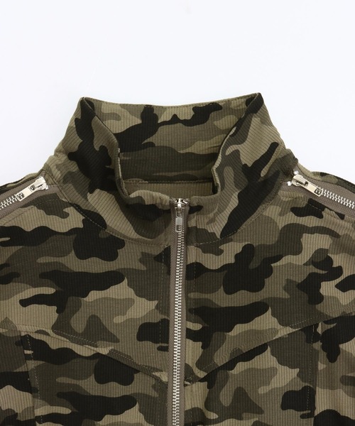 ANAP(アナップ)の「カモフラ ダブルジップ トップス(Tシャツ/カットソー・レディース・カーキ/グレー・F)」の19枚目の写真