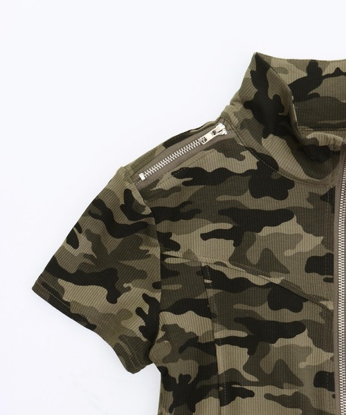 ANAP(アナップ)の「カモフラ ダブルジップ トップス(Tシャツ/カットソー・レディース・カーキ/グレー・F)」の20枚目の写真