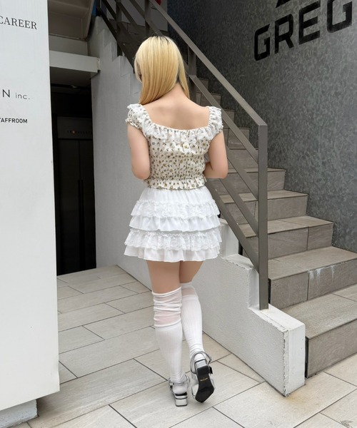 continuer de NICE CLAUP(コンティニューデナイスクラップ)の「ギャザードッキングBL(シャツ/ブラウス・レディース・ブラック/その他11/ドット・FREE)」の9枚目の写真