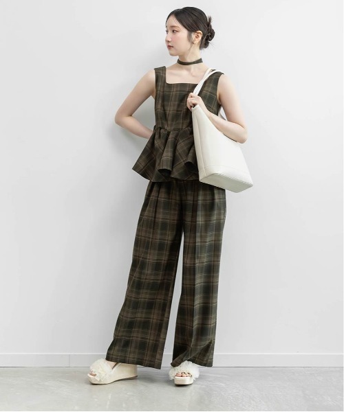 RANDA(ランダ)の「【A4対応】ロングハンドルモノグラムトートバッグ(トートバッグ・レディース・アイボリー/ブラック/ブラウン・FREE)」の4枚目の写真