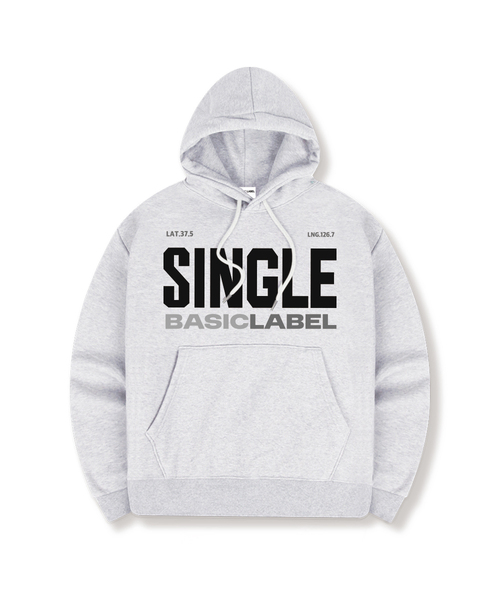 BASIC LABEL（ベーシックラベル）の「Single Label Oversized Hoodie 5 Color [BLBI_1003]（パーカー・レディース・ホワイト/ブラック/ネイビー/グレー/オフホワイト・SMALL/MEDIUM/LARGE/X-LARGE）」の2枚目の写真