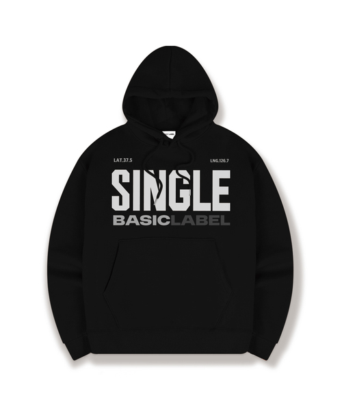 BASIC LABEL（ベーシックラベル）の「Single Label Oversized Hoodie 5 Color [BLBI_1003]（パーカー・レディース・ホワイト/ブラック/ネイビー/グレー/オフホワイト・SMALL/MEDIUM/LARGE/X-LARGE）」の3枚目の写真