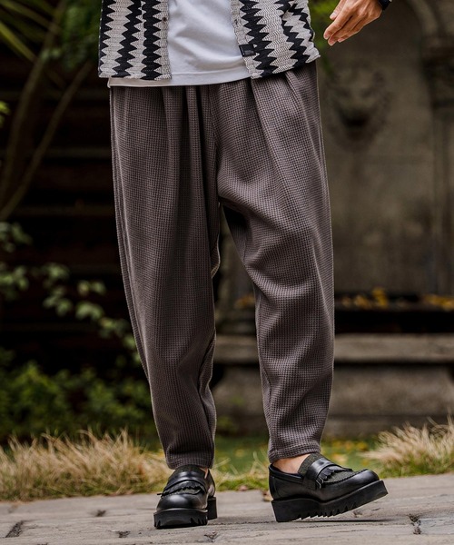 CAMBIO(カンビオ)の「mp15110-ワッフルカットワイドバルーンパンツ(CMB-R0233)(その他パンツ・メンズ・グレー/カーキ/ブラック・L/M/S)」の14枚目の写真