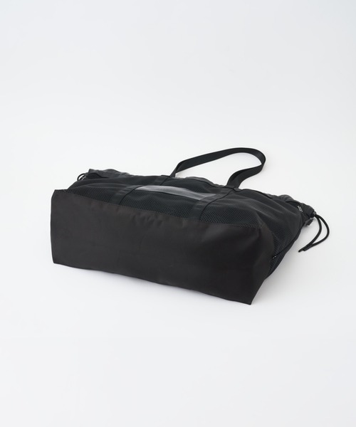 ADAM PATEK（アダムパテック）の「【RES】【ADAM PATEK】Leather trimmed mesh 2way big tote bag（トートバッグ・メンズ・ブラック・FREE）」の8枚目の写真