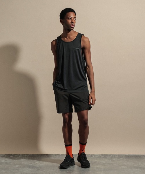NUMERALS（ヌメラルズ）の「[NUMERALS]MINI MESH LOGO TANK TOP（タンクトップ・メンズ・ブラック/グリーン・MEDIUM/LARGE）」の4枚目の写真