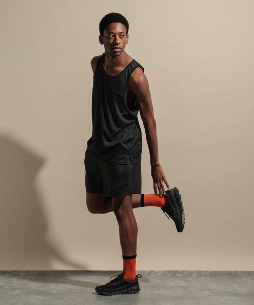 NUMERALS（ヌメラルズ）の「[NUMERALS]MINI MESH LOGO TANK TOP（タンクトップ・メンズ・ブラック/グリーン・MEDIUM/LARGE）」の5枚目の写真