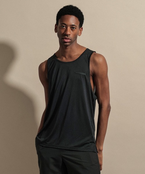 NUMERALS（ヌメラルズ）の「[NUMERALS]MINI MESH LOGO TANK TOP（タンクトップ・メンズ・ブラック/グリーン・MEDIUM/LARGE）」の7枚目の写真