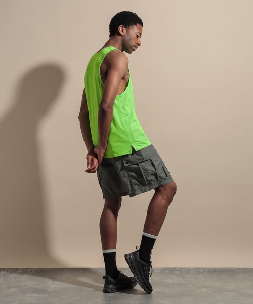 NUMERALS（ヌメラルズ）の「[NUMERALS]MINI MESH LOGO TANK TOP（タンクトップ・メンズ・ブラック/グリーン・MEDIUM/LARGE）」の10枚目の写真