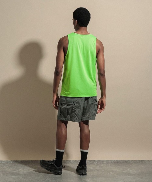 NUMERALS（ヌメラルズ）の「[NUMERALS]MINI MESH LOGO TANK TOP（タンクトップ・メンズ・ブラック/グリーン・MEDIUM/LARGE）」の11枚目の写真