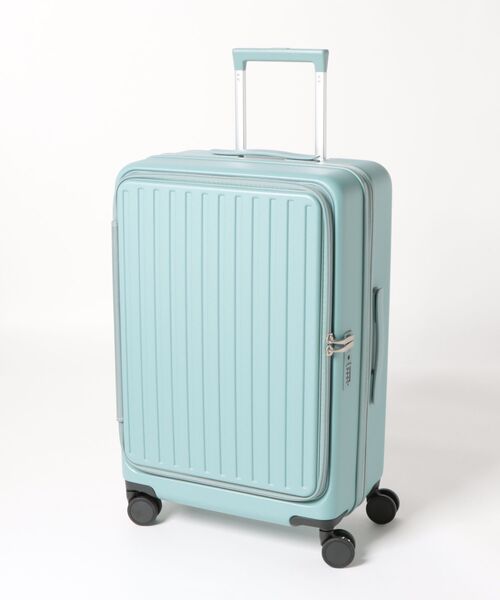 relac(レーラック)の「フロントオープン 多機能TSAロック USBポートスーツケース Mサイズ 60L(スーツケース/キャリーバッグ・レディース・ホワイト/ブラック/ライトブルー/グレー・MEDIUM)」の4枚目の写真