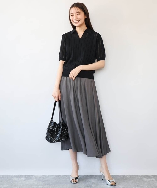 MK MICHEL KLEIN(エムケーミッシェルクラン)の「スタッズデザイン巾着風2wayバッグ(ショルダーバッグ・レディース・クリーム/アイボリー/ブラック・38)」の17枚目の写真