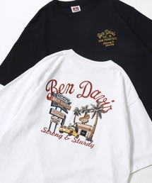 BEN DAVIS/ベンデイビス SOUVENIR EMB TEE/オーバーサイズ ストリート バックプリント ロゴ ワンポイント刺繍 半袖Tシャツ/レディース メンズ