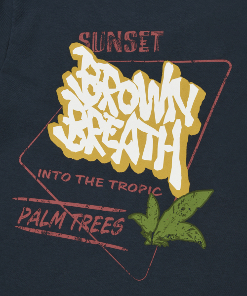 BROWNBREATH(ブラウンブレス)の「W SUNSET TROPICS TEE - NAVY(Tシャツ/カットソー・レディース・その他・SMALL/MEDIUM)」の6枚目の写真