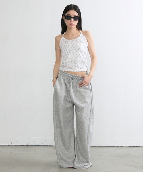 NUJOH(ヌゾ)の「Dot Halter Sleeveless Top / ドットホルターネックノースリーブトップス(タンクトップ・レディース・グレー/アイボリー/ブラック・FREE)」の20枚目の写真