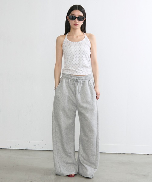 NUJOH(ヌゾ)の「Dot Halter Sleeveless Top / ドットホルターネックノースリーブトップス(タンクトップ・レディース・グレー/アイボリー/ブラック・FREE)」の22枚目の写真