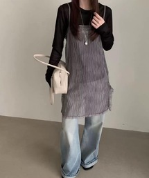 CHUN CHUN NOTES（チュンチュンノーツ）の「26SS/シアープリーツレースキャミワンピース（キャミソール）」