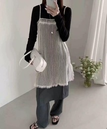 CHUN CHUN NOTES（チュンチュンノーツ）の「26SS/シアープリーツレースキャミワンピース（キャミソール）」