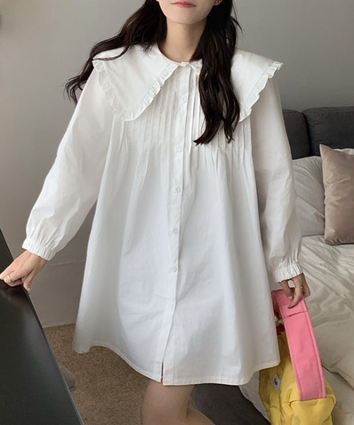 AMAJI(アマジ)の「ドールカラー ワンピース(ワンピース・レディース・ホワイト・MEDIUM/LARGE/X-LARGE)」の1枚目の写真