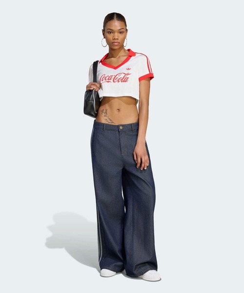 adidas(アディダス)の「クロップドジャージ / アディダスオリジナルス adidas Originals(Tシャツ/カットソー・レディース・ホワイト・X-SMALL/XX-LARGE/LARGE/MEDIUM/SMALL/X-LARGE)」の5枚目の写真