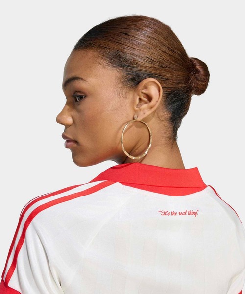 adidas(アディダス)の「クロップドジャージ / アディダスオリジナルス adidas Originals(Tシャツ/カットソー・レディース・ホワイト・X-SMALL/XX-LARGE/LARGE/MEDIUM/SMALL/X-LARGE)」の4枚目の写真