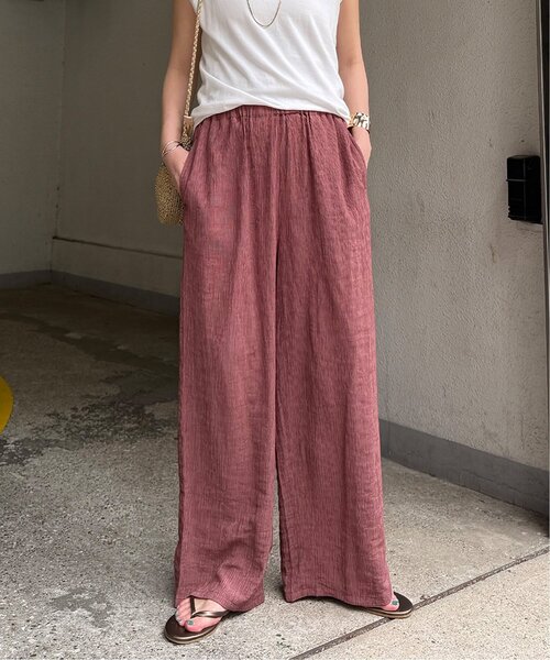 LBC（エルビーシー）の「エアプリーツワイドイージーパンツ（その他パンツ・レディース・チェリーレッド/ブラック/チャコール/ネイビー/ベージュ・L/M）」の5枚目の写真