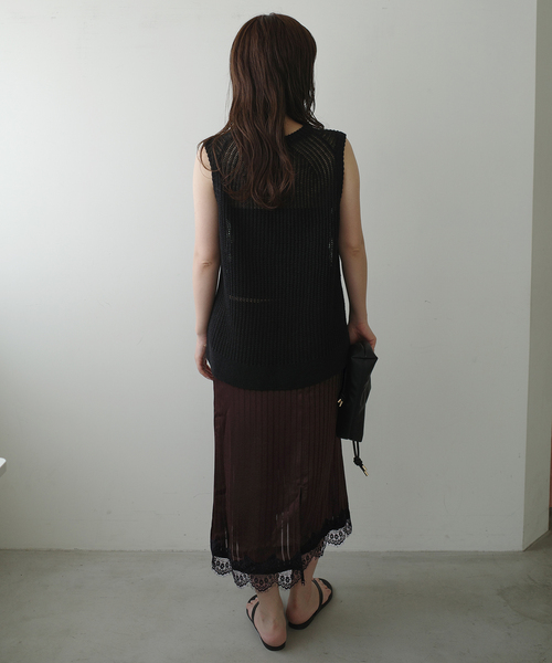 ARCHIVE STANCE(アーカイブスタンス)の「ARCHIVE STANCE/アーカイブスタンス SLOBE別注 サテンレーススカート(スカート・レディース・ブラウン/ブラック・FREE)」の19枚目の写真