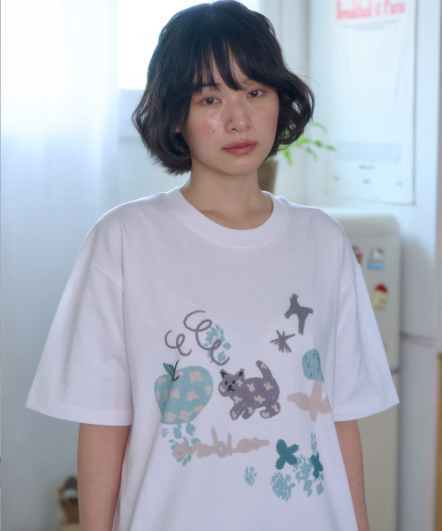 ambler(エムブラー)の「グリーンアップル グラフィック半袖Tシャツ AS1313 (ホワイト)(Tシャツ/カットソー・レディース・その他・SMALL/MEDIUM)」の4枚目の写真