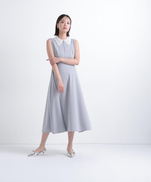 NATURAL BEAUTY BASIC(ナチュラルビューティーベーシック)の「レース襟ノースリーブワンピース(ワンピース・レディース・ネイビー/グレー・MEDIUM/P/S)」の16枚目の写真