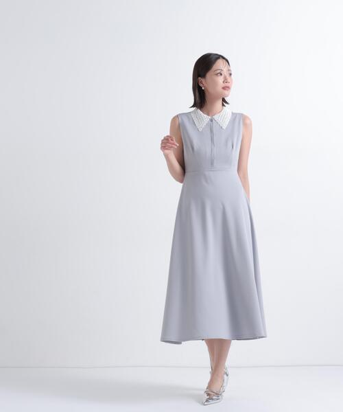 NATURAL BEAUTY BASIC(ナチュラルビューティーベーシック)の「レース襟ノースリーブワンピース(ワンピース・レディース・ネイビー/グレー・MEDIUM/P/S)」の18枚目の写真