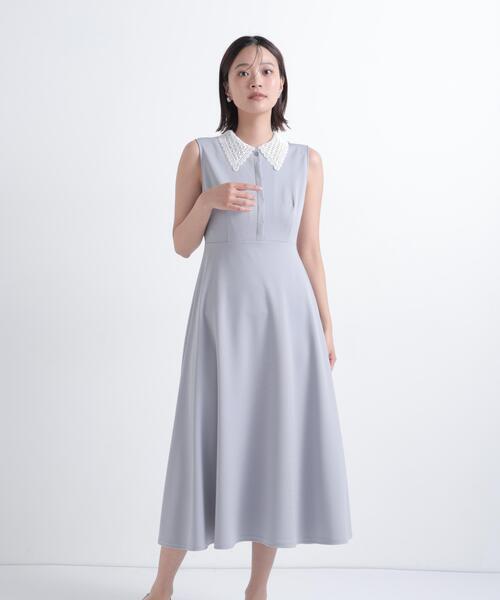 NATURAL BEAUTY BASIC(ナチュラルビューティーベーシック)の「レース襟ノースリーブワンピース(ワンピース・レディース・ネイビー/グレー・MEDIUM/P/S)」の21枚目の写真