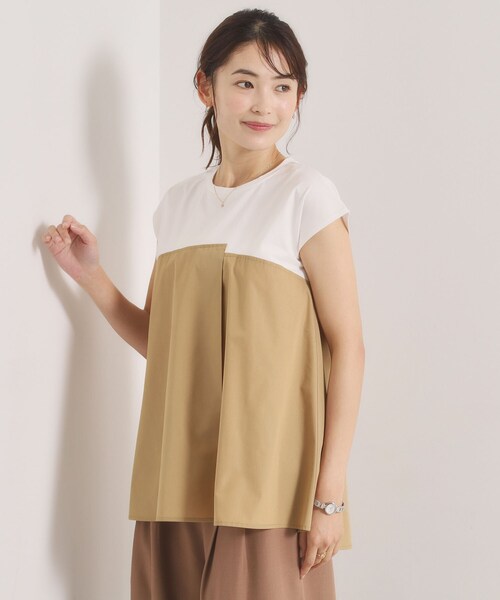ITS'DEMO(イッツデモ)の「【冷感/速乾】ビスチェ風プルオーバー(Tシャツ/カットソー・レディース・ベージュ/ブラック/ライトブルー・00)」の21枚目の写真