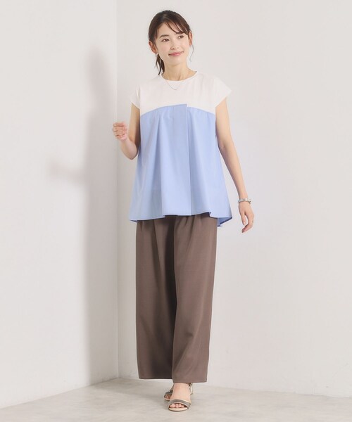 ITS'DEMO(イッツデモ)の「【冷感/速乾】ビスチェ風プルオーバー(Tシャツ/カットソー・レディース・ベージュ/ブラック/ライトブルー・00)」の15枚目の写真