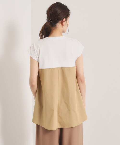 ITS'DEMO(イッツデモ)の「【冷感/速乾】ビスチェ風プルオーバー(Tシャツ/カットソー・レディース・ベージュ/ブラック/ライトブルー・00)」の8枚目の写真
