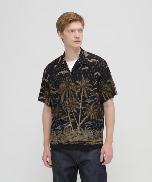 AVIREX(アヴィレックス)の「ALOHA SHIRT”PALM TREE" / アロハシャツ / AVIREX / アヴィレックス(シャツ/ブラウス・メンズ・ブラック/ネイビー・XX-LARGE/X-LARGE/LARGE/MEDIUM)」の1枚目の写真