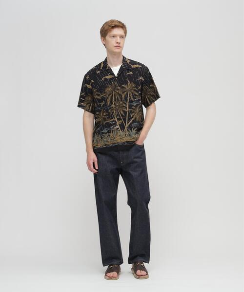AVIREX(アヴィレックス)の「ALOHA SHIRT”PALM TREE" / アロハシャツ / AVIREX / アヴィレックス(シャツ/ブラウス・メンズ・ブラック/ネイビー・XX-LARGE/X-LARGE/LARGE/MEDIUM)」の4枚目の写真