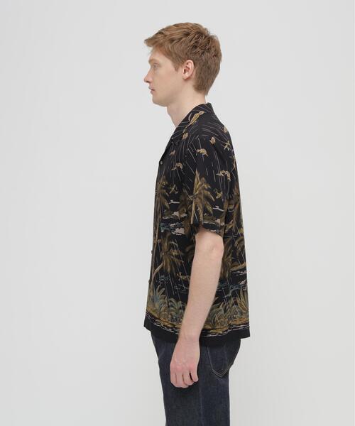 AVIREX(アヴィレックス)の「ALOHA SHIRT”PALM TREE" / アロハシャツ / AVIREX / アヴィレックス(シャツ/ブラウス・メンズ・ブラック/ネイビー・XX-LARGE/X-LARGE/LARGE/MEDIUM)」の5枚目の写真