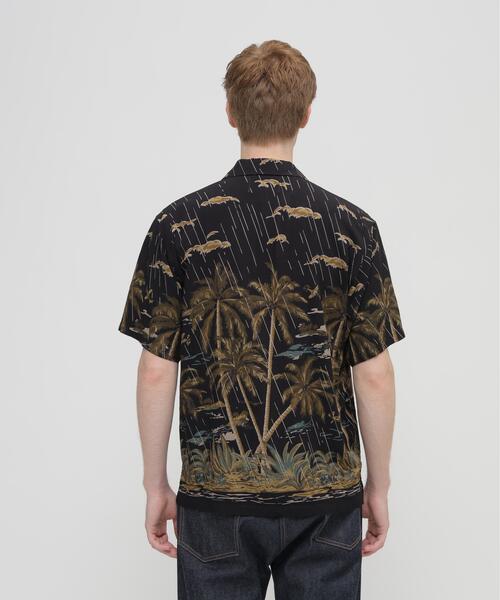 AVIREX(アヴィレックス)の「ALOHA SHIRT”PALM TREE" / アロハシャツ / AVIREX / アヴィレックス(シャツ/ブラウス・メンズ・ブラック/ネイビー・XX-LARGE/X-LARGE/LARGE/MEDIUM)」の6枚目の写真