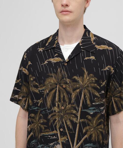 AVIREX(アヴィレックス)の「ALOHA SHIRT”PALM TREE" / アロハシャツ / AVIREX / アヴィレックス(シャツ/ブラウス・メンズ・ブラック/ネイビー・XX-LARGE/X-LARGE/LARGE/MEDIUM)」の7枚目の写真